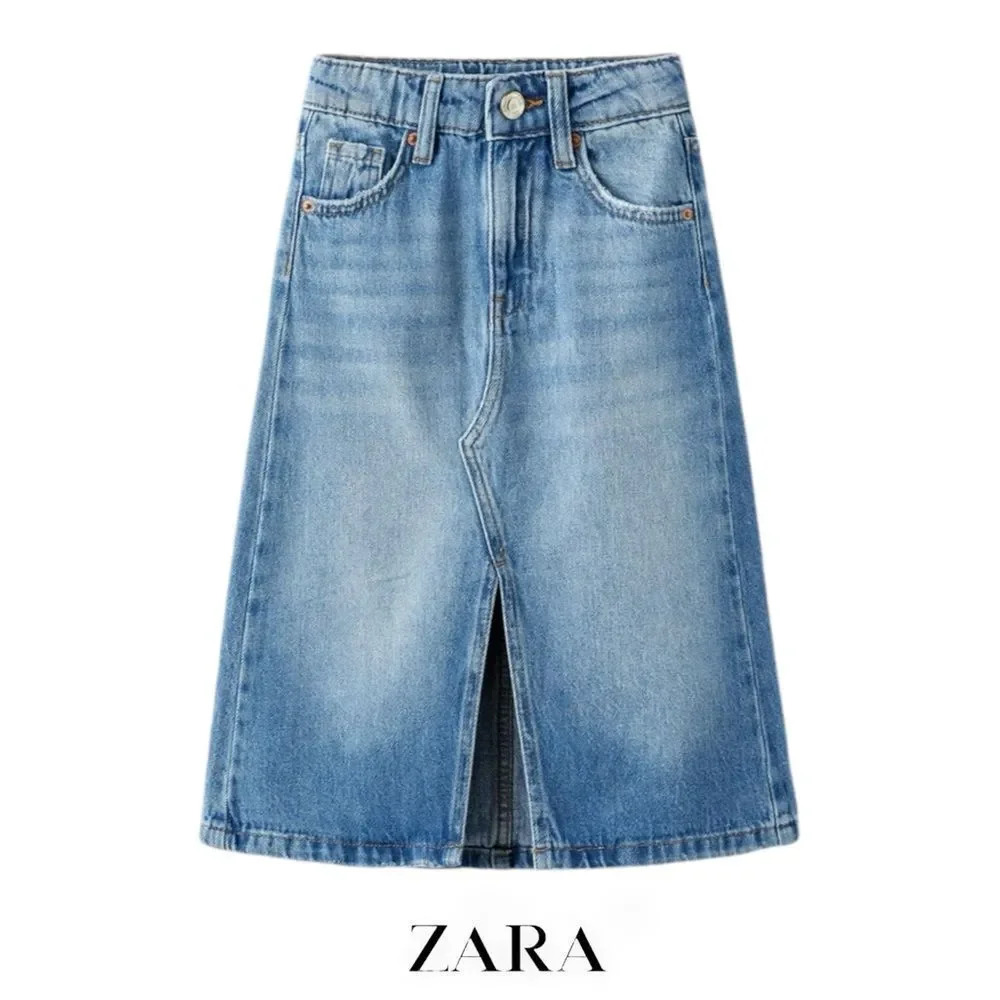 ZARA Kids | Blue | DENIM MIDI SKIRT